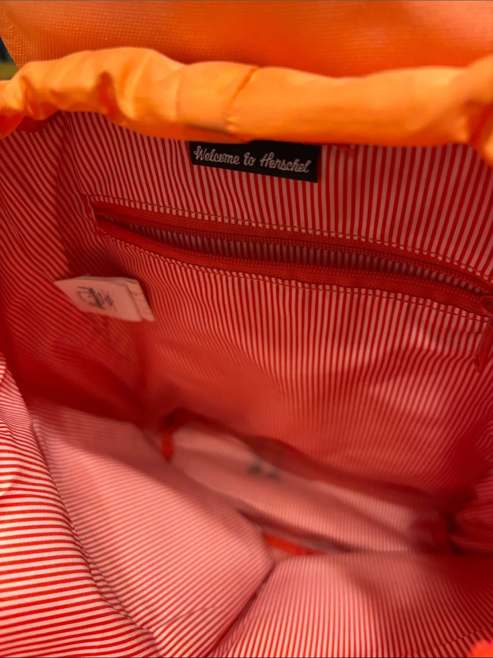 Herschel Supply Company Orange Canvas Flap Backpack - Picture 5 of 9